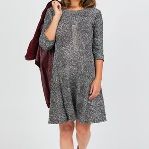 Patterned Fit and Flare Maternity Dress